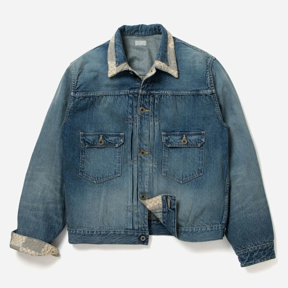 Maru Sankaku Peke - Patchwork Denim Jacket
